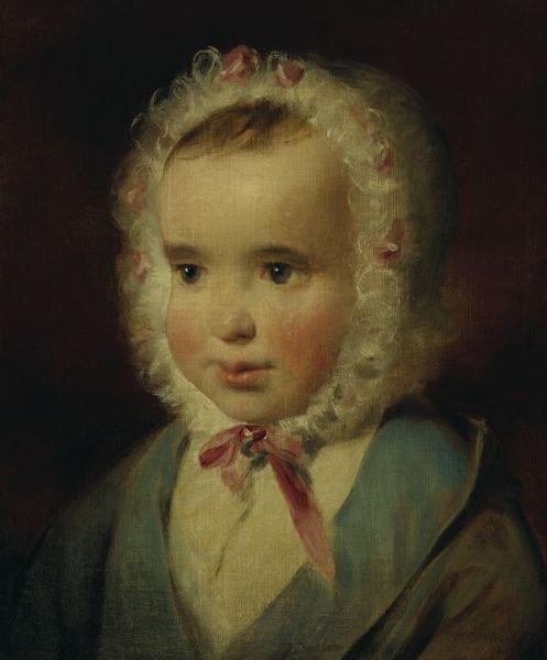 Friedrich von Amerling Portrat der Prinzessin Sophie von Liechtenstein (1837-1899) im Alter von etwa eineinhalb Jahren oil painting image